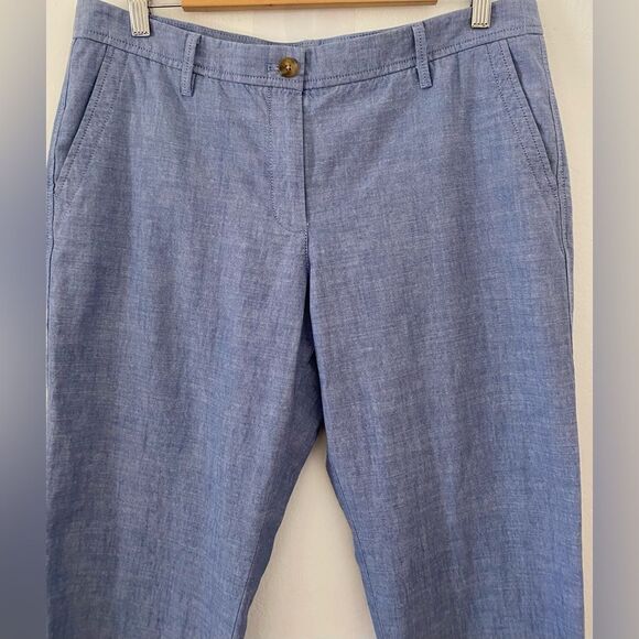 Talbots Relaxed Chino Chambray Pants Size 14P Travel Resort Vacation - Picture 5 of 8
